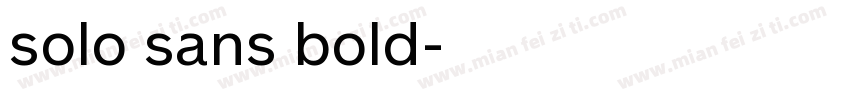 solo sans bold字体转换